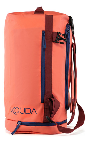 Sport Bag 2 Em 1 Kouda Ellis Cor Coral Desenho do tecido Liso