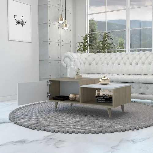 Mesa De Centro Bora- Rovere / Blanco Marquéz