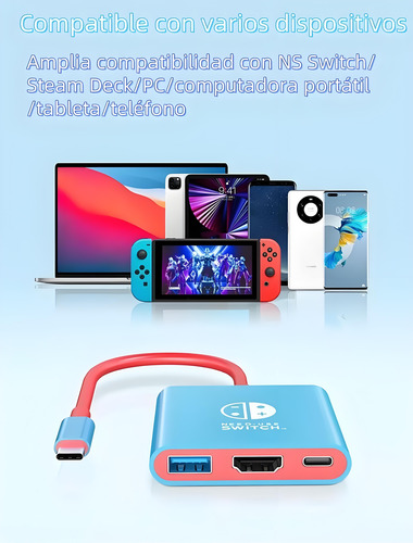 Switch Dock Para Nintendo Switch Adaptador De Tv, Usb-c