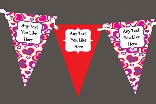 Banderines - Red Pink Love Hearts Personalised Children's Bi