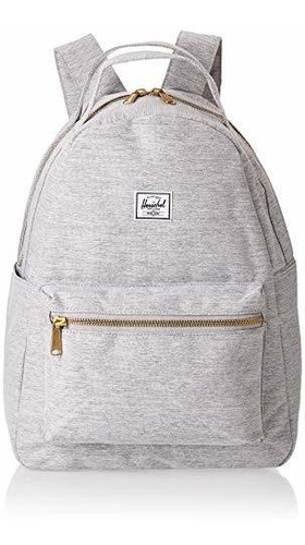 Herschel Mochila Nova, Gris Claro Rayitas Cruzadas, De Volum