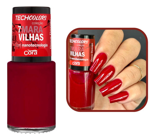 Coleção Esmaltes Techcolors Cora 7 Maravilhas 9ml Cor Doce Desejo