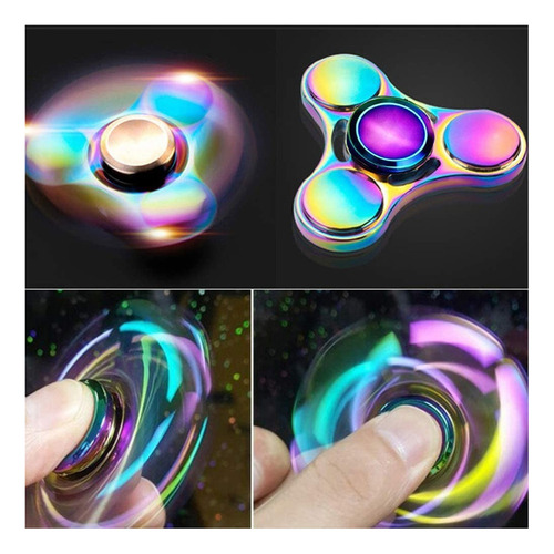 5pcs Rainwbow Snitch Fidget Dedos Mão Spinners Metal
