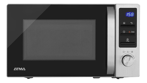 Microondas Digital Atma Con Grill 17 Lts Acero Inox 700w 