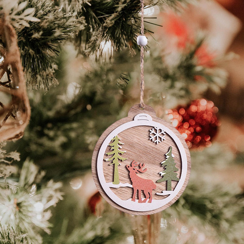 3 Adornos Navideños De Granja, Árbol De Navidad, Colgantes