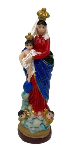 Escultura Nossa Senhora Da Glória 14,5cm Resina Fé Otimismo