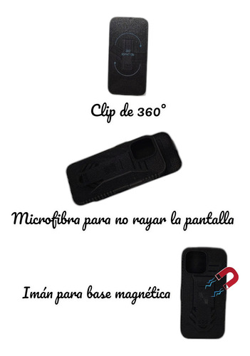 Funda Clip Reforzado Uso Rudo Para Zte A35 Más 2 Micas