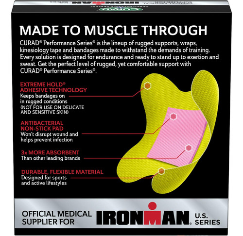 3pak Vendajes Tela Antibacterianos /p Rodilla Codo Ironman