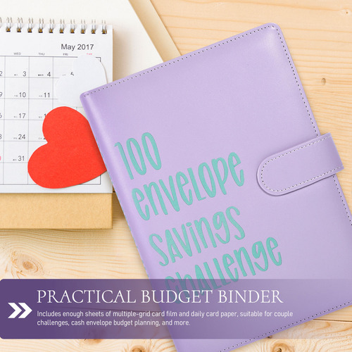 1 Juego De Hojas De Encuadernación Budget Planner Challenge