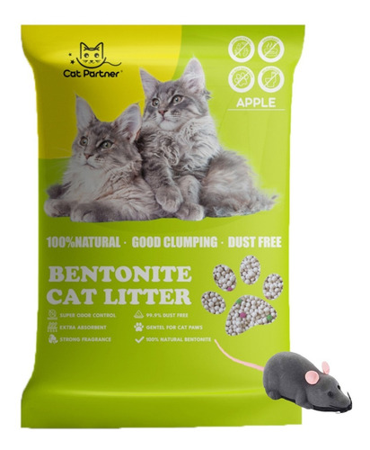 Arena Aglomerante Gato Cat Partner Manzana 20 Kg Con Regalo