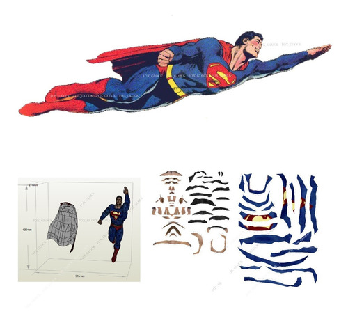 Superman Volando 40 Cm Papercraft