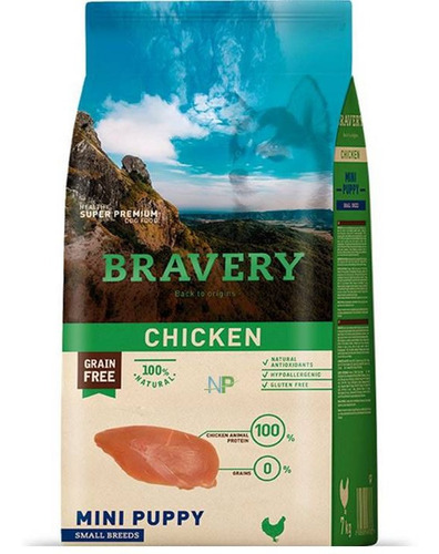 Alimento Perro Cachorro Bravery Pollo Mini Puppy Small 2k Np