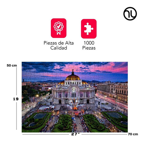 2 Rompecabezas 1000 Pz Multicolor Diseños Calidad