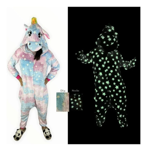 Pijama Mameluco Unicornio Que Brilla En La Oscuridad