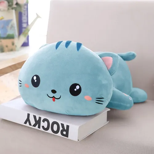 Gato sonriente cheap peluche azul