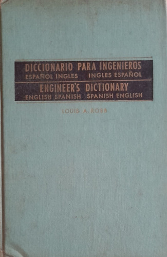 Diccionario Para Ingenieros Español Ingles Español A99