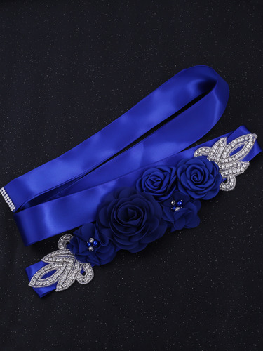 Cinturón De Novia Con Strass Weztez, Corbata De Gamuza Hecha