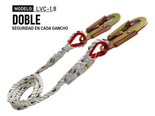 Cable De Cuerda De Nylon Lica De 1.83 Mts Lvc-1.8 Color Blanco