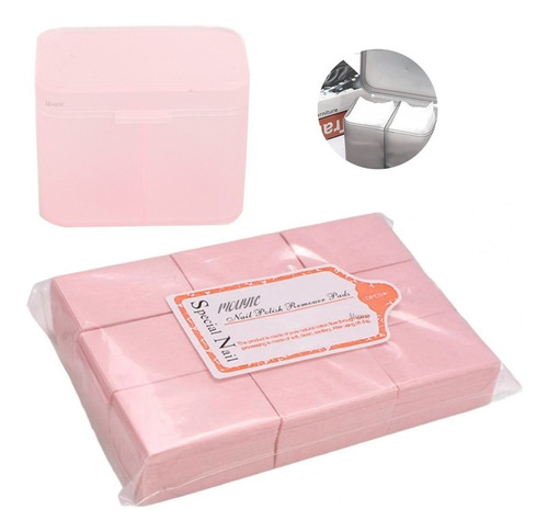Toallita Desmaquillante Uñas Pestañas + Contenedor Doble