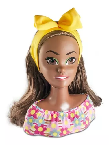 Boneca In Style Busto C Acessórios Cabelo Maquiagem Infantil Cor Loira