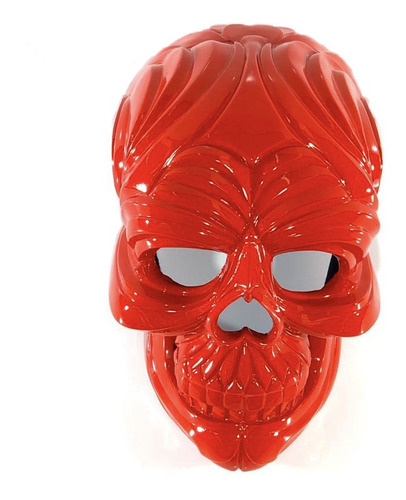 Casco Cráneo Mexicano Vestuario Adulto Rojo