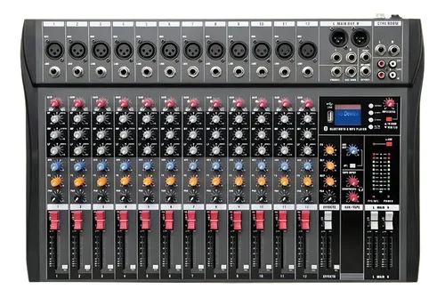 comprar Mesa De Som 12 Canais Com Bluetooth,delay,usb,mp3,+48v