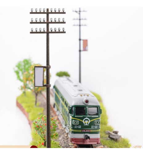 1/42 Línea Eléctrica En Miniatura Polos O Báscula