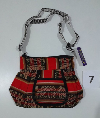 Imagen 6 de 7 de Cartera Morral Bolso Bandolera Aguayo Artesanal Oval Chico