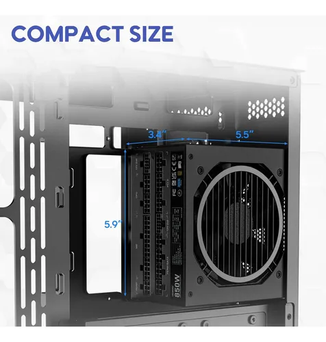 Vetroo 850w Fuente De Alimentación Dual Pcie 5.1 Atx 3.1 ...