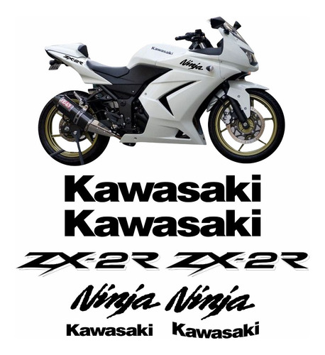 Faixa Emblema Adesivo Kawasaki Ninja 250r Zx 2r 25019 Zx2r