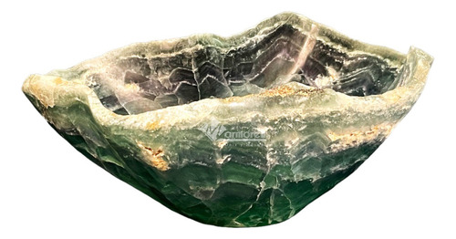 Bowls Decorativo, Mineral Fluorita Natural Vasija, Bandeja