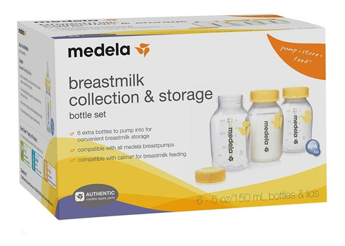 Imagen 2 de 2 de Botellas Medela Almacenamiento Leche Materna Teteros 5oz