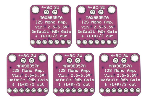 5x Max98357 I2s 3w Class D Breakout Interface Amplifier