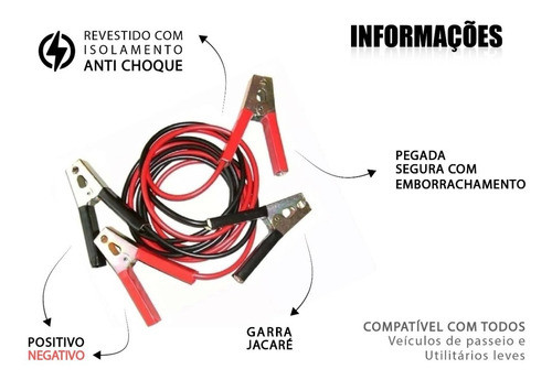 Imagem 3 de 7 de Cabo De Chupeta Auxiliar De Partida Veicular Pró Envio 24hs