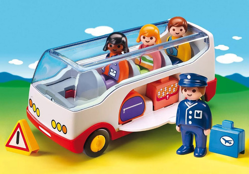 Figuras Para Armar Playmobil 1.2.3 Autobús Con Accesorios Cantidad de piezas 9