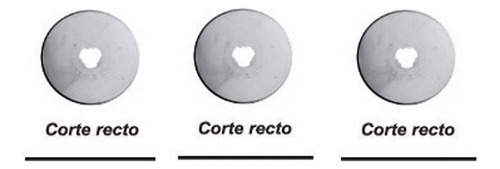 Pack 3 Cuchillas Rotativas 45mm D Recto Para Cutter Circular