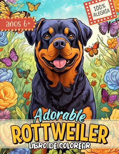 Libro De Colorear Rottweiler: 40 Lindas Páginas De Actividad