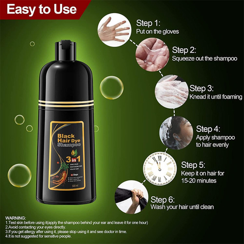 Champú A Base De Hierbas Naturales Para El Cabello, Tinte Pe
