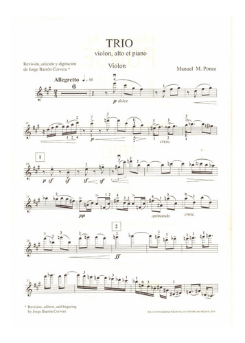 Trio Violon, Alto Et Piano / Trio Para Violín, Viola Y Piano