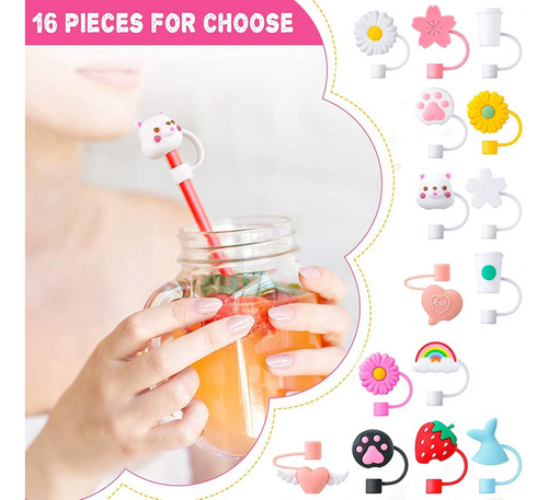 . 15 Fundas De Pajitas Reutilizables De Silicona
