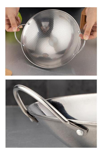 . 3 Panela Wok De Orelha Dupla, Panelas Wok De Aço