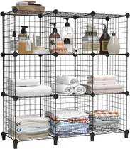 Comprar Estante Almacenamiento 9 Cubos Organización Hogar Oficina Color Negro