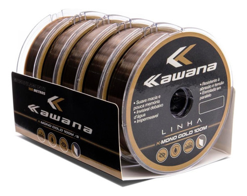 Linha Monofilamento Gold 500mts 0.60mm 38.5kg - Kawana