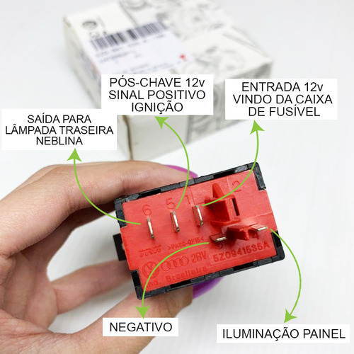 Botão Interruptor Fox 2004/2010 Farol De Neblina Original