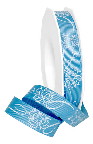 Cinta De Grogrén Navidad Copo De Nieve 1,6 Cm X 22,9 M