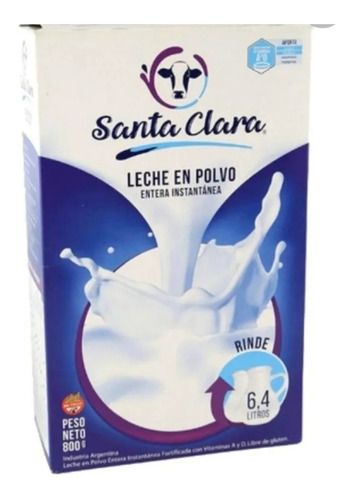 Leche En Polvo Entera Santa Clara 800 Gr.