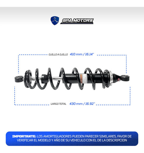 Amortiguadores Delanteros Artic Cat 1000 Thundercat (08-10)
