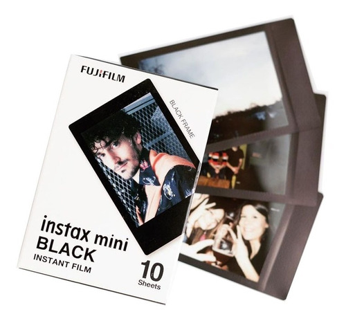 Rollo Fujifilm Instax Mini Black Marco Negro Entrega Prem