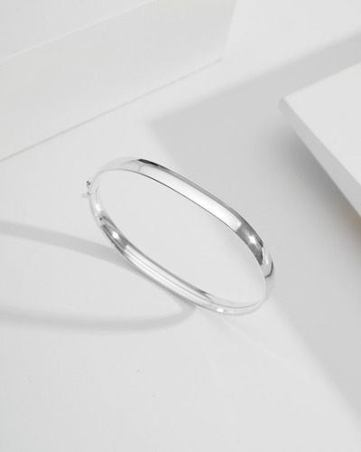 Bracelete Feminino Prata 925 Pulseira Aro Grosso