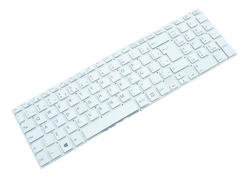 Teclado Para Notebook Sony Vaio Svf15213cbb Ç Cor Branco